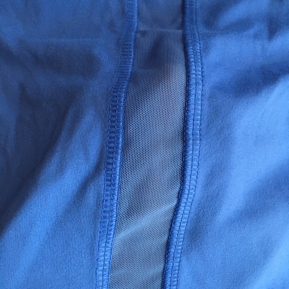 X by Gottex Line Mesh Long Sleeve T-Shirt Blue S - Picture 6 of 6